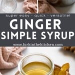 Ginger Simple Syrup Pinterest Image