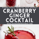 Cranberry Ginger Cocktail Pinterest Image