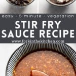 Stir fry sauce Pinterest image.