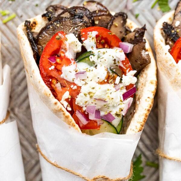 15-Minute Vegetarian Gyros with Mushrooms - Fork in the Kitchen