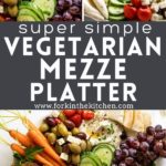 Vegetarian Mezze Platter Pinterest Image