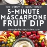 Mascarpone Fruit Dip Pinterest Image