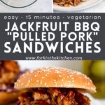 Jackfruit BBQ Sandwiches Pinterest Image