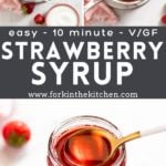 Strawberry Simple Syrup Pinterest Image