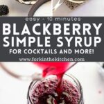 Blackberry Simple Syrup Pinterest Image