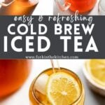 Cold Brew Iced Tea Pinterest Image