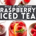 Raspberry Iced Tea Pinterest Image
