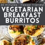 Vegetarian Breakfast Burritos Pinterest Image