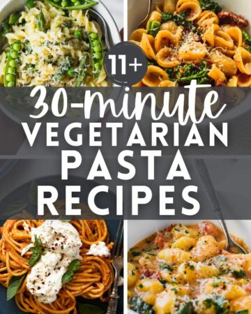 Vegetarian Dinner Recipe Ideas Collage