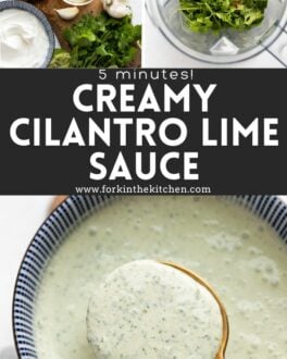 Cilantro Lime Sauce Pinterest Image 2
