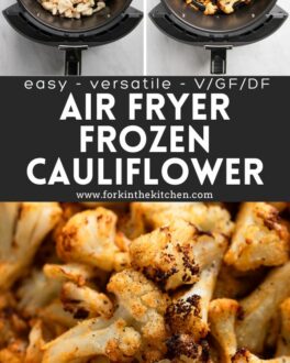 Air fryer frozen cauliflower pinterest image 2
