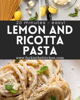 Lemon Ricotta Pasta Pinterest Image 3
