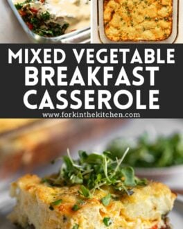 Vegetable Breakfast Casserole Pinterest Image 2