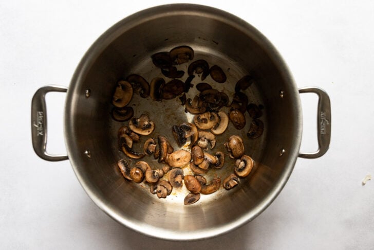 Mushrooms after cooking.