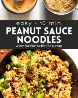 Peanut SAuce Noodles Pinterest Image