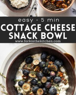 Cottage cheese snack bowl pinterest image